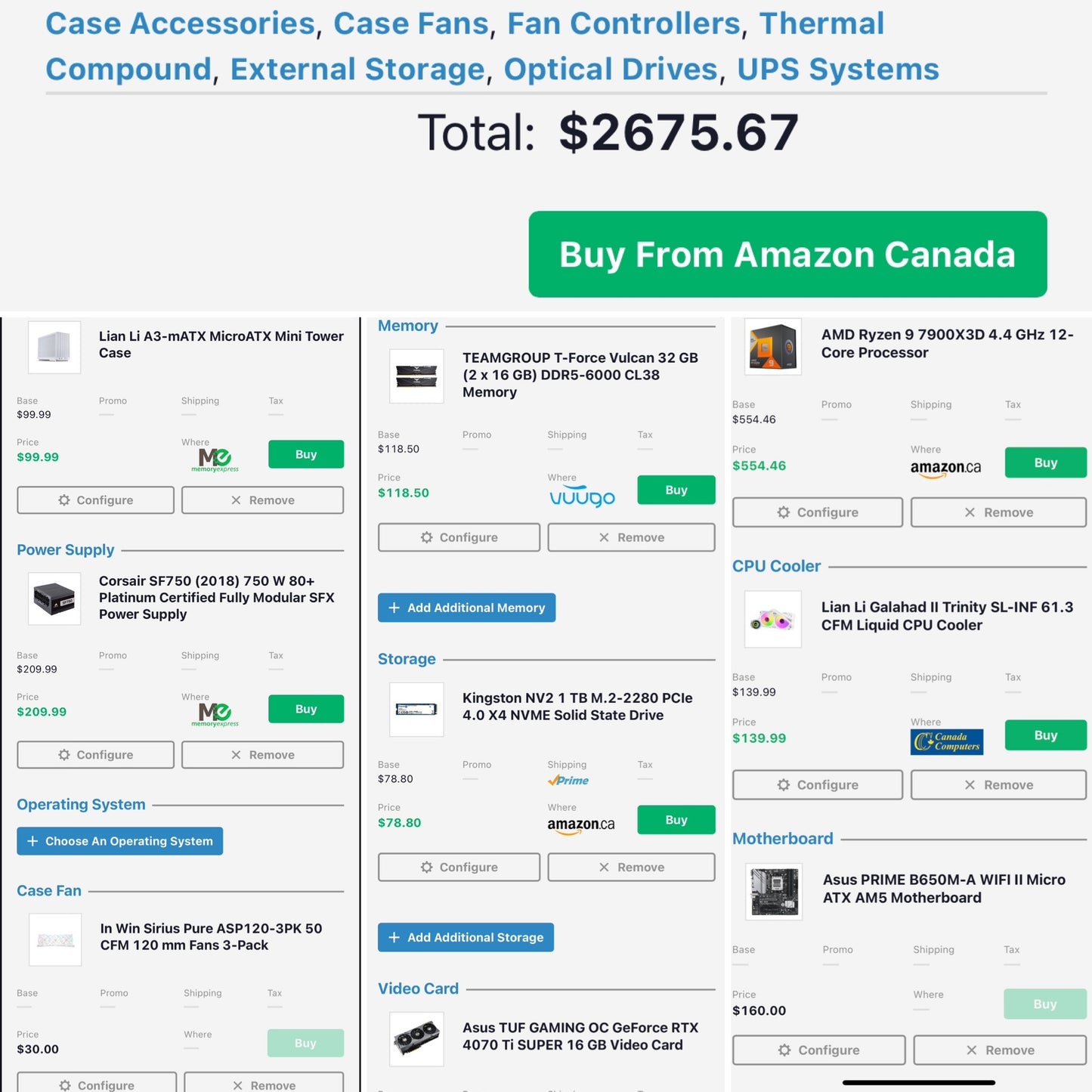 🔥 Premium Ready PC Ryzen 9 7900X3D + RTX 4070Ti Super 16GB + 32GB + 1TB + WiFi