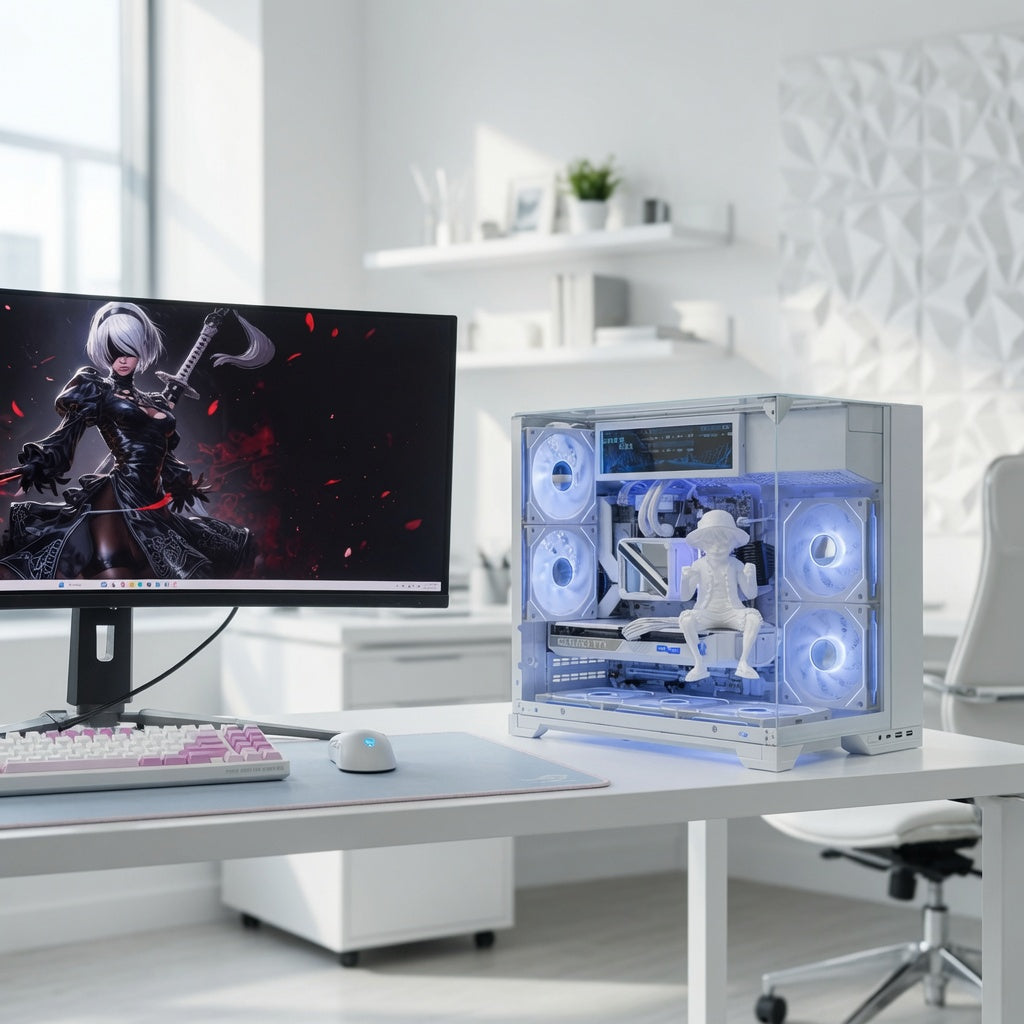 🎮 White Gaming PC | Ryzen 7 9800X3D | RTX 5070 | O11 Vision | 360 AIO
