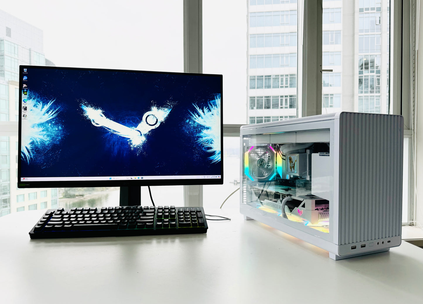 🔥 White Compact Pro Gaming PC - Ryzen 9 9950X, RTX 4070 Ti 16GB, 64GB RAM, 2TB - Ready to Perform!