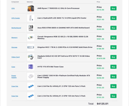 🔥 HYTE Y70 Gaming PC – Ryzen 7 7800X3D • RTX 5070 Ti • 32GB DDR5