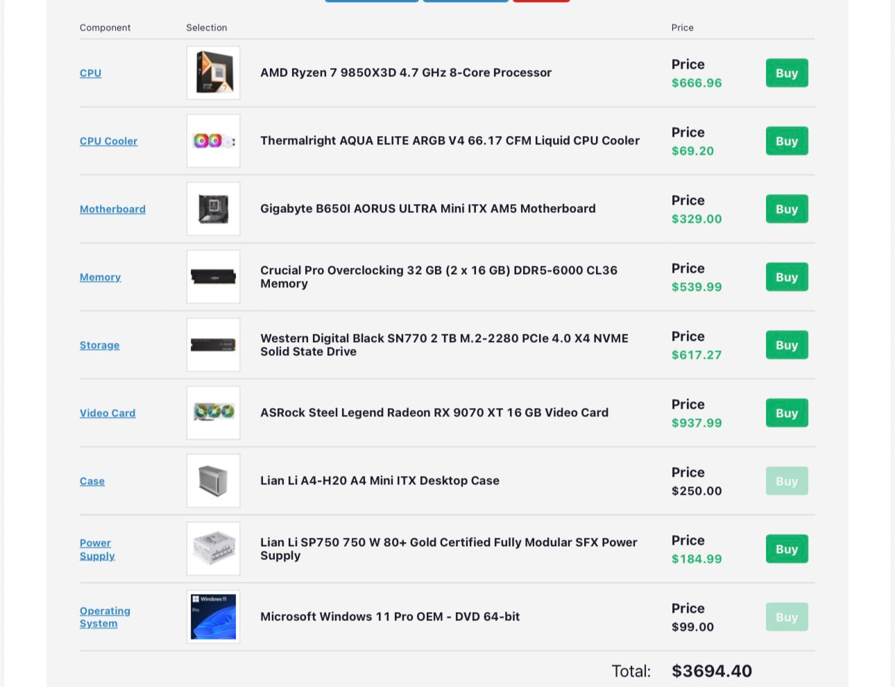 ITX Ultimate Tiny Gaming PC – 9850X3D + 9070 XT • Liquid Cooled