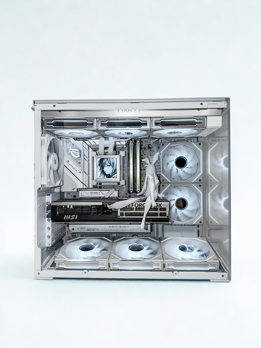 ALL Lian Li White O11 Mini V2 Gaming PC | 7800X3D + RTX 5070 Ti 16GB