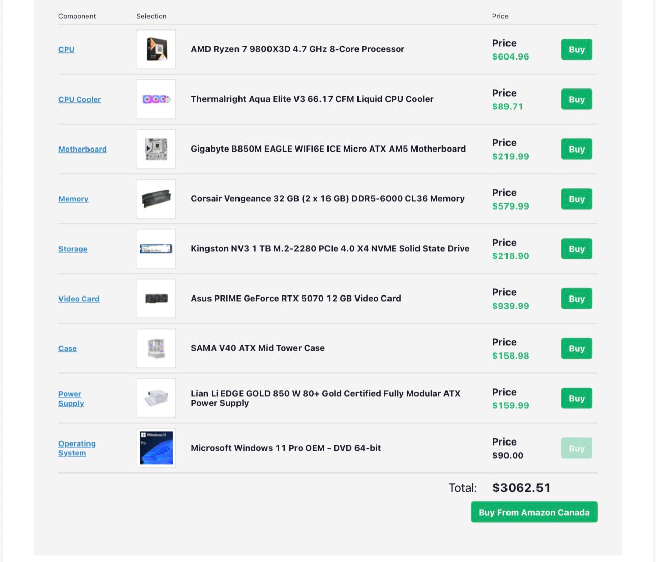 💎 Vancouver Ultimate Gaming Setup – Ryzen 7 9800X3D + RTX 5070