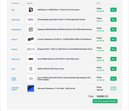 💎 Vancouver Ultimate Gaming Setup – Ryzen 7 9800X3D + RTX 5070