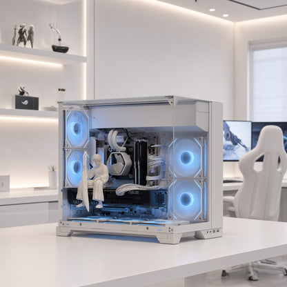 Gaming PC with RTX 5070 Ti 16GB + Ryzen 5 9600X | White 2K / 4K