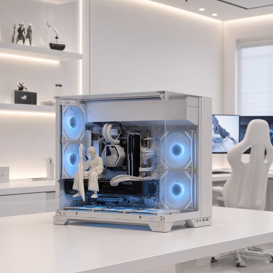 Gaming PC with RTX 5070 Ti 16GB + Ryzen 5 9600X | White 2K / 4K