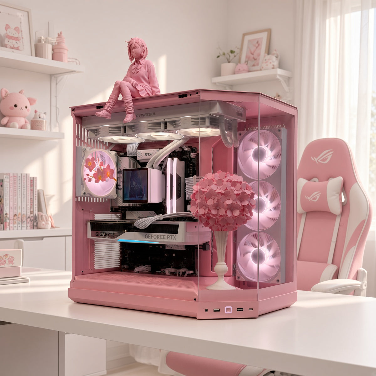 💕 Pink Dream PC – RTX 5070 Ti 16GB + 9800X3D