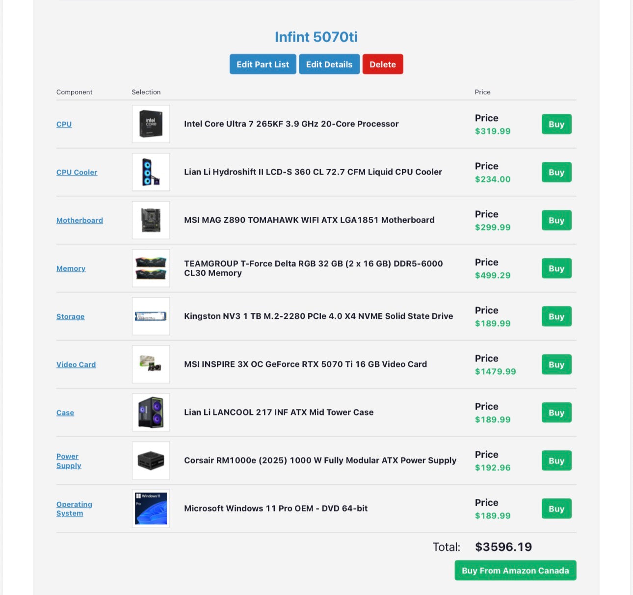 Premium Lian Li RTX 5070 Ti Gaming PC | Liquid Cooled | 32GB DDR5 | Ultra 7