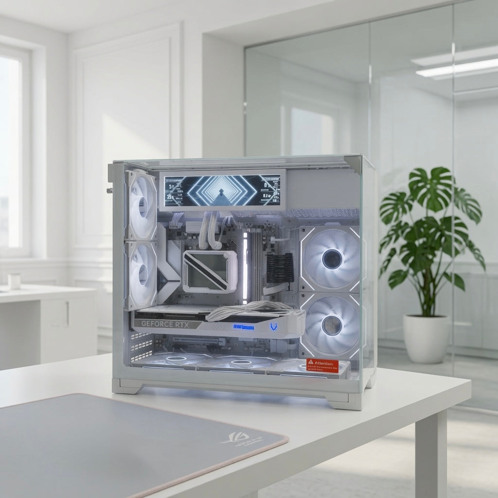 🎮 White Gaming PC | Ryzen 7 9800X3D | RTX 5070 | O11 Vision | 360 AIO